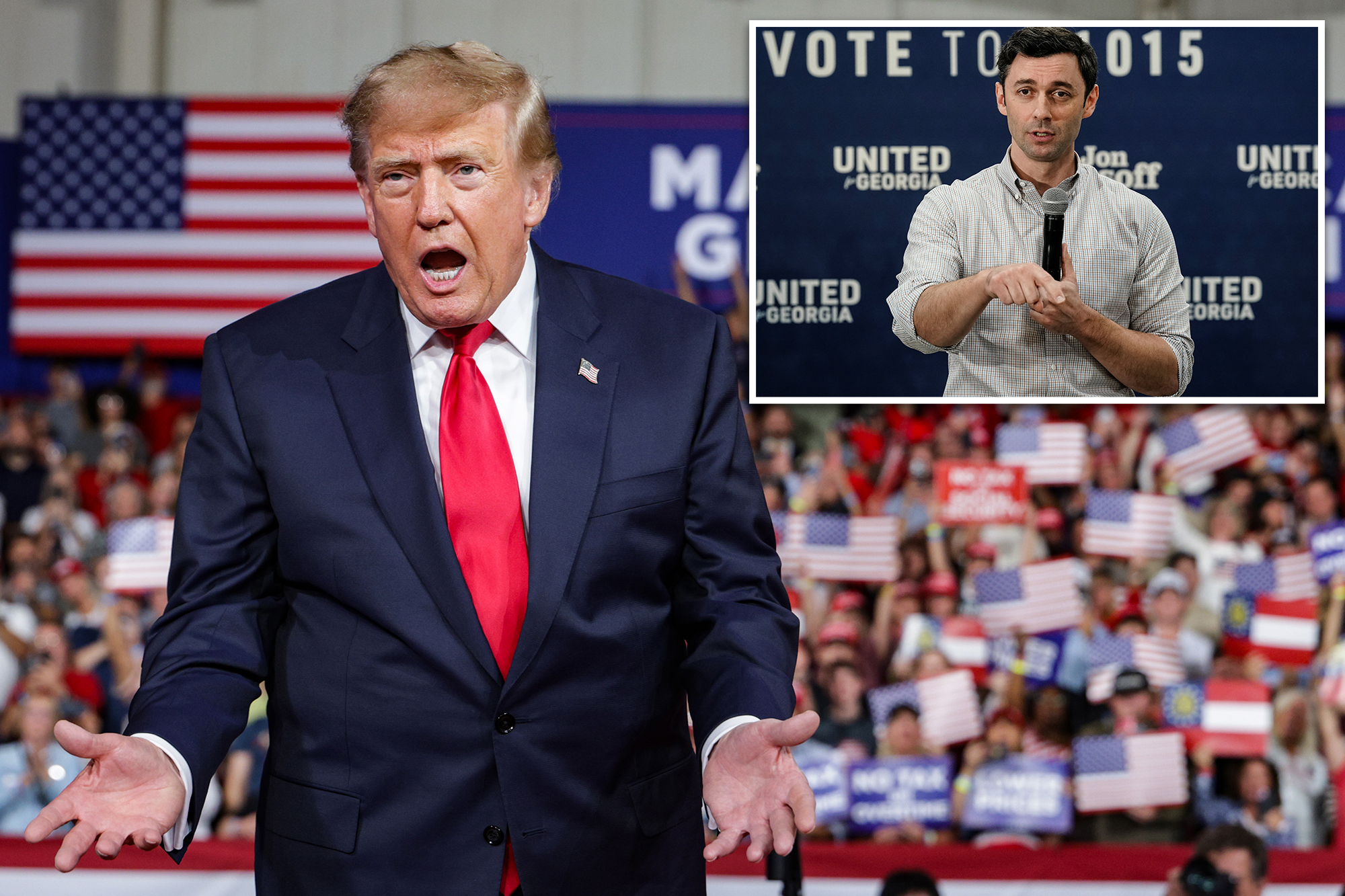 Trump blasts Ossoff as 'far left extremist' as he touts new Ga. jobs at ...