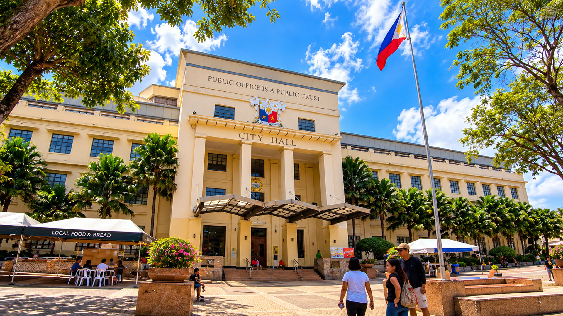 What can you find around Cebu City Hall in the Philippines?