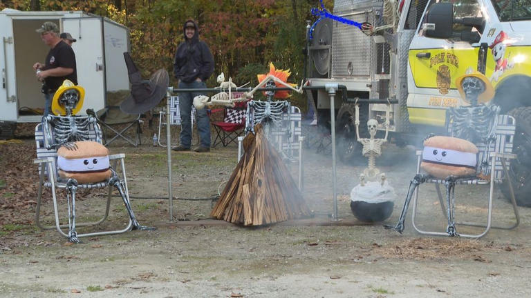 Fifth annual trick or treat trails draws families to Swan Lake Resort ...