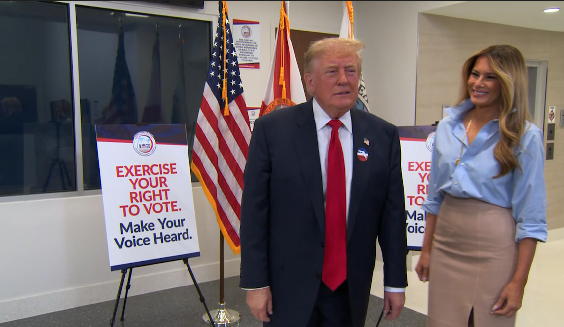 President Trump, wife vote early in West Palm Beach