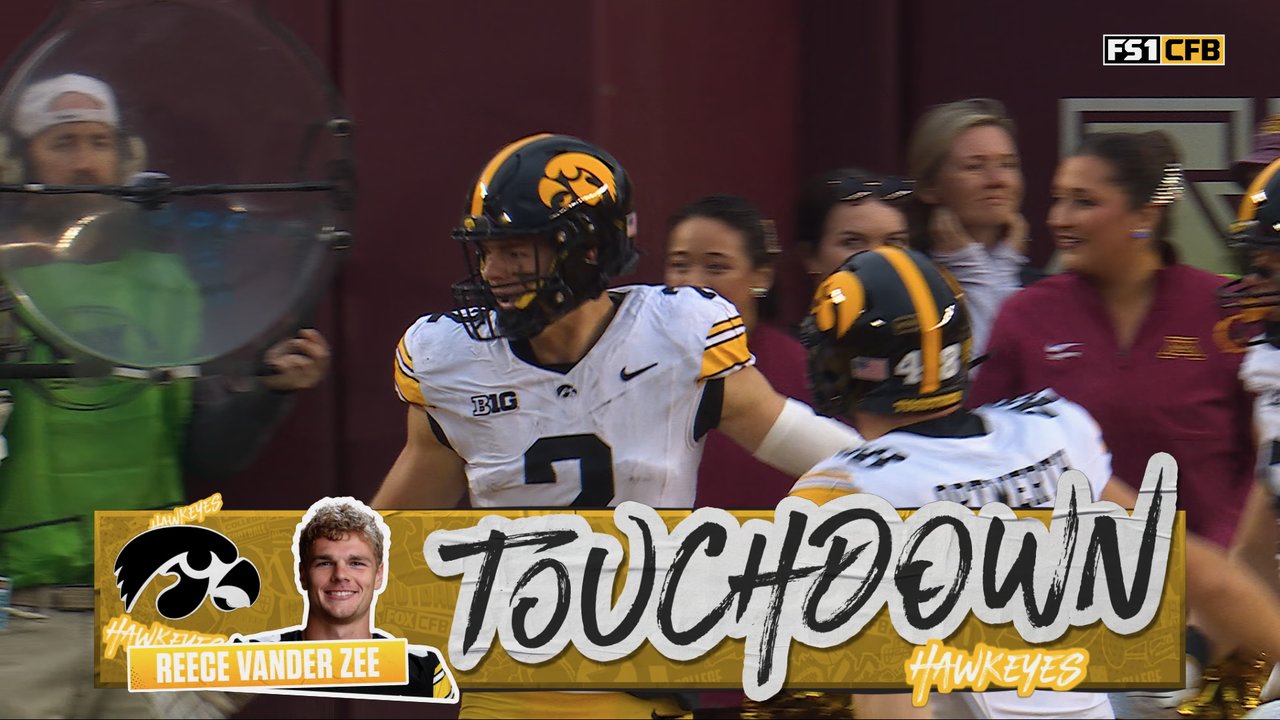 Hank Brown finds Reece Vander Zee for 37-yard TD, tying game for Iowa ...