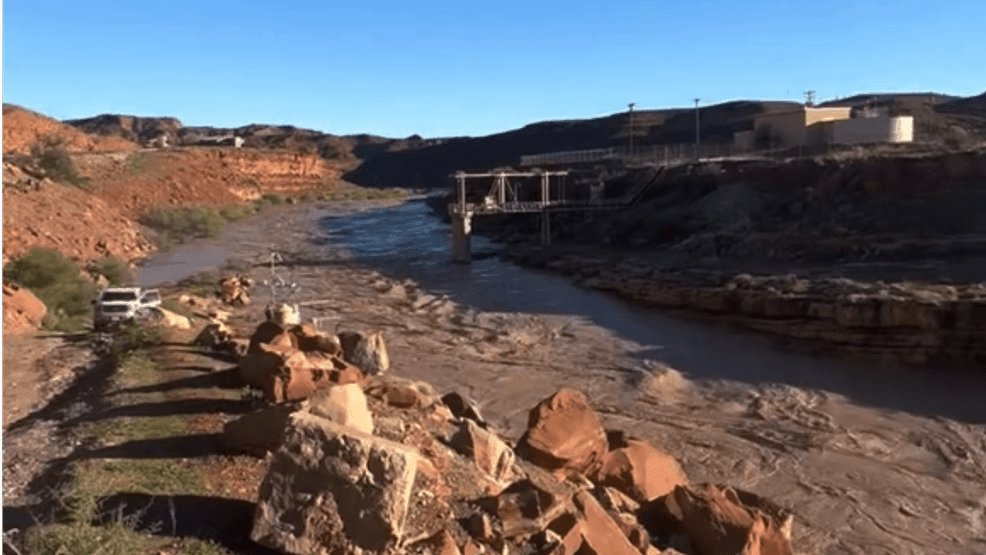 San Juan River running high in southeastern Utah after heavy rain in ...