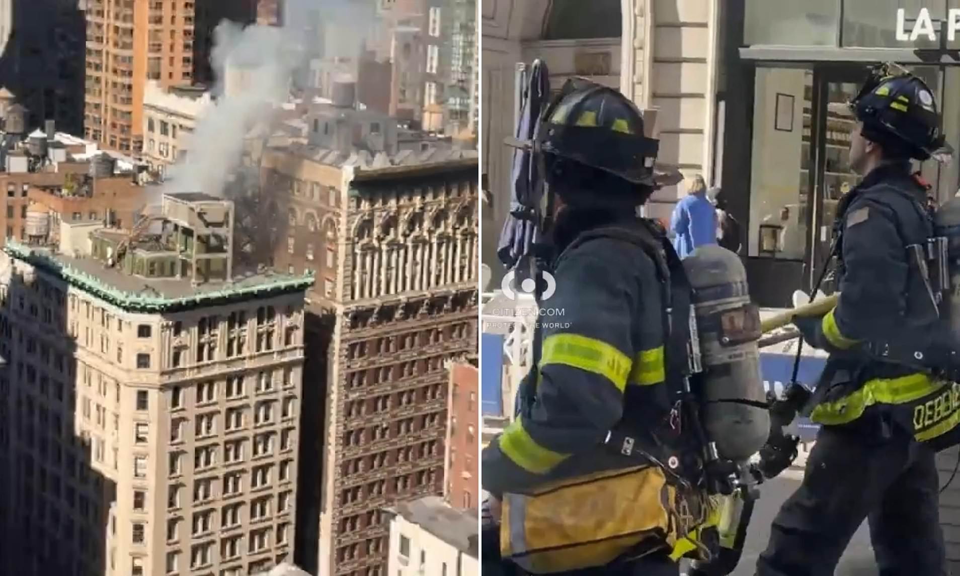 FDNY scrambles more than 45 units to fire just yards from Manhattan's ...