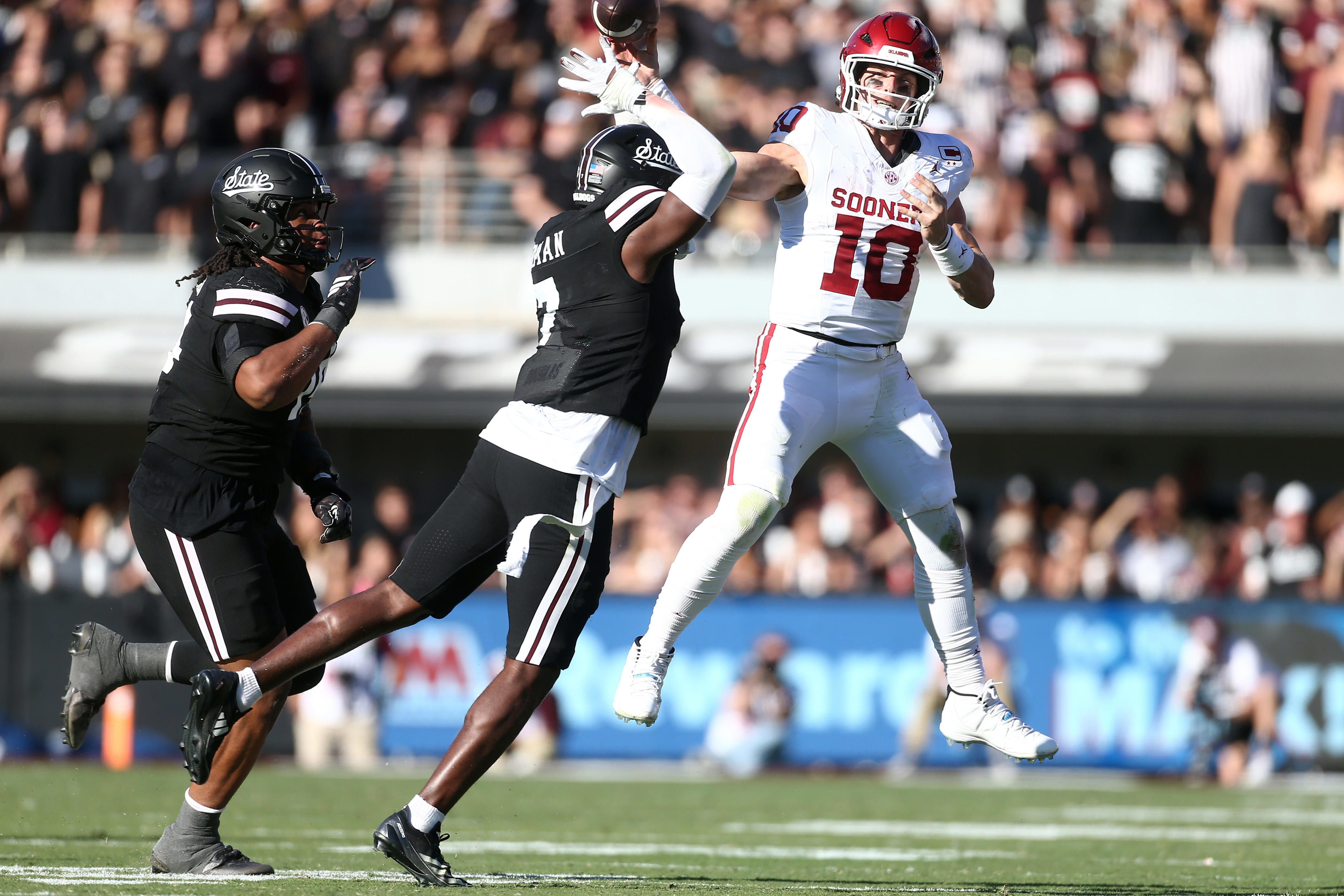 OU football outlasts Mississippi State as John Mateer plays best game of season
