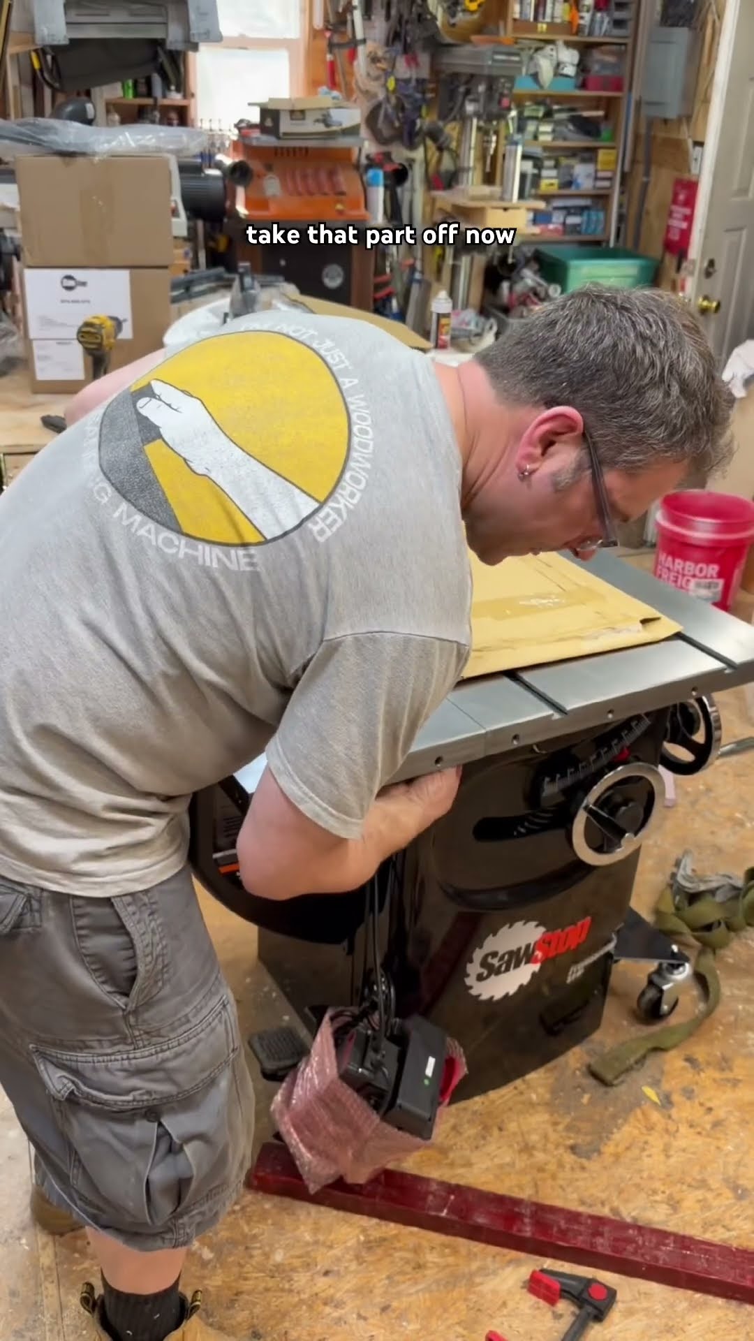Easy method for attaching cast iron tablesaw wings on a new tablesaw # ...