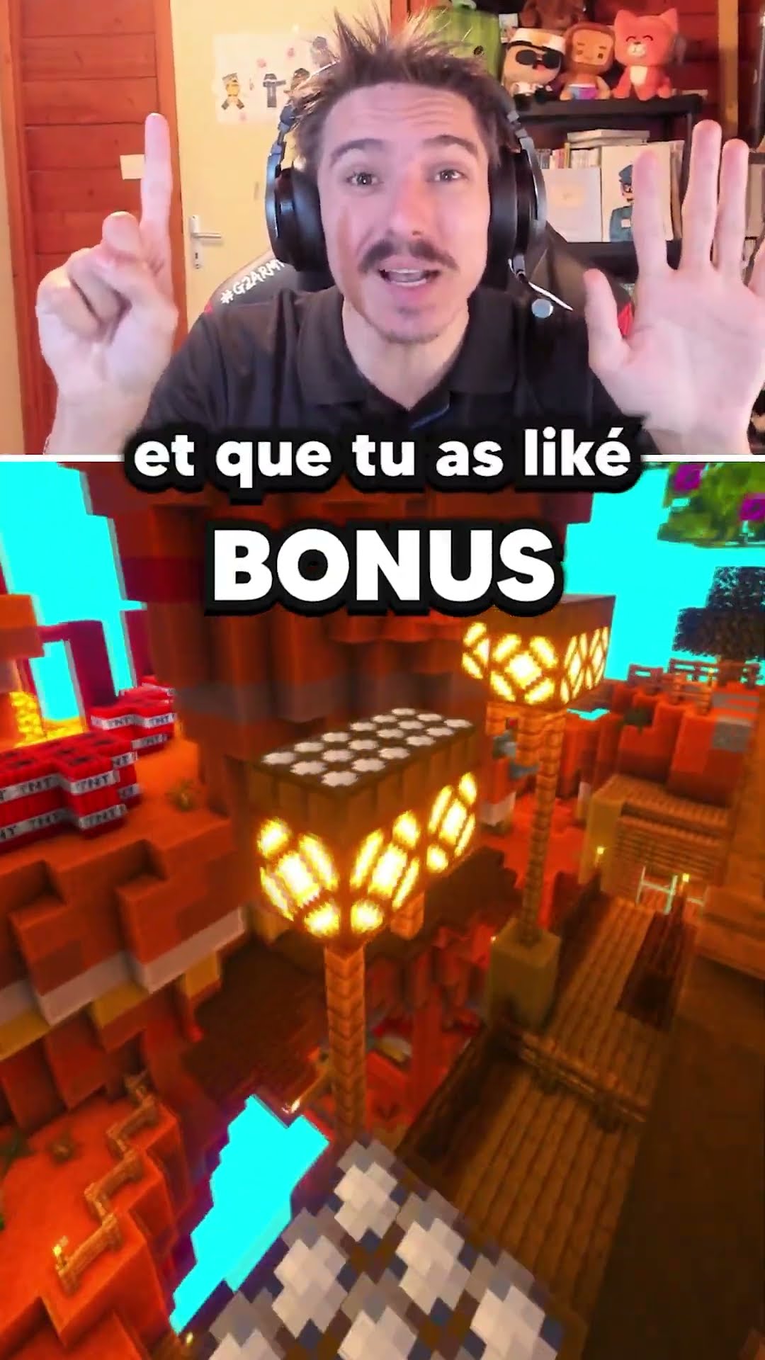 Baisse un doigt version Minecraft! #minecraft #shorts