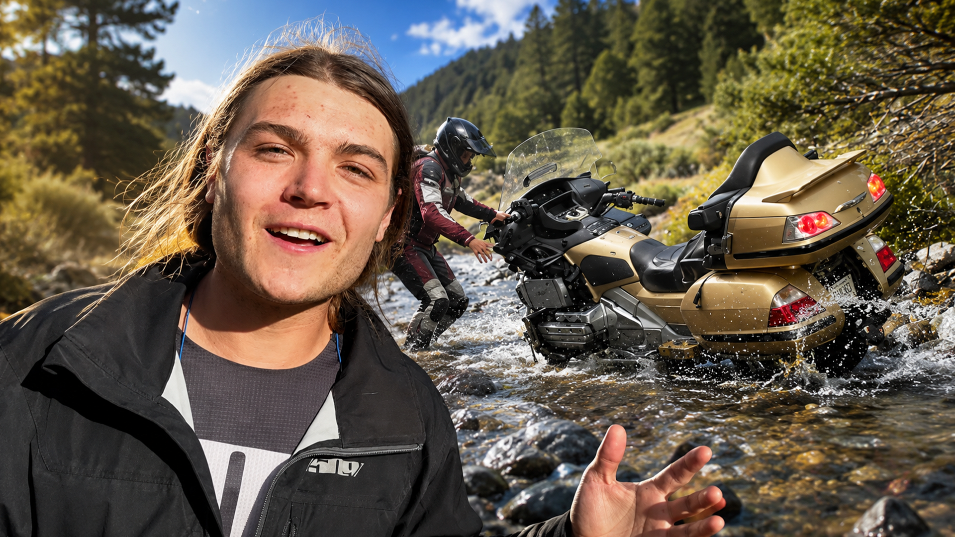 Riding my GOLDWING off road
