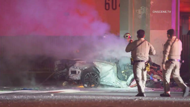 Person dead after fiery crash near LAX