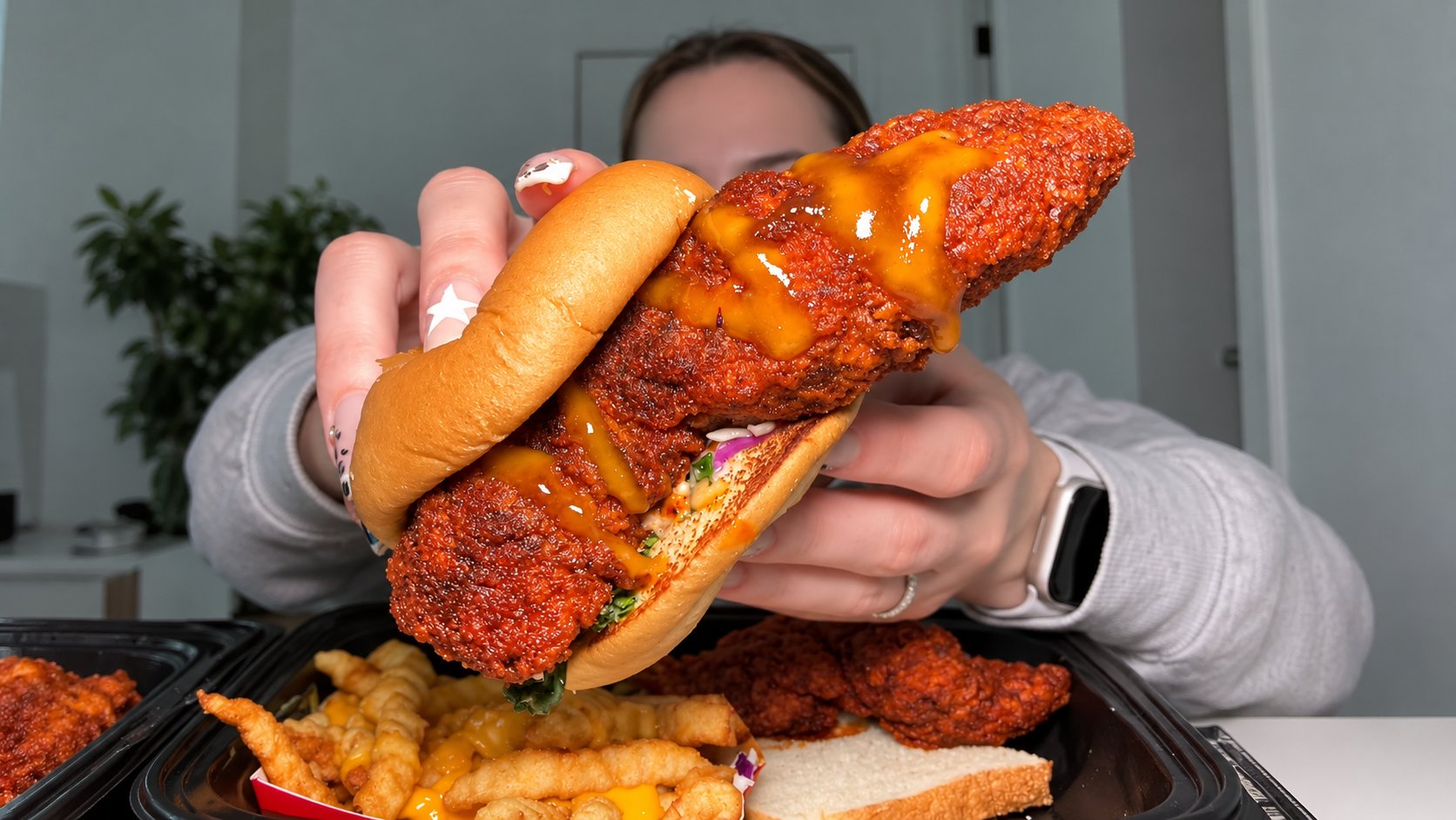 Crunchy Dave’s hot chicken bite