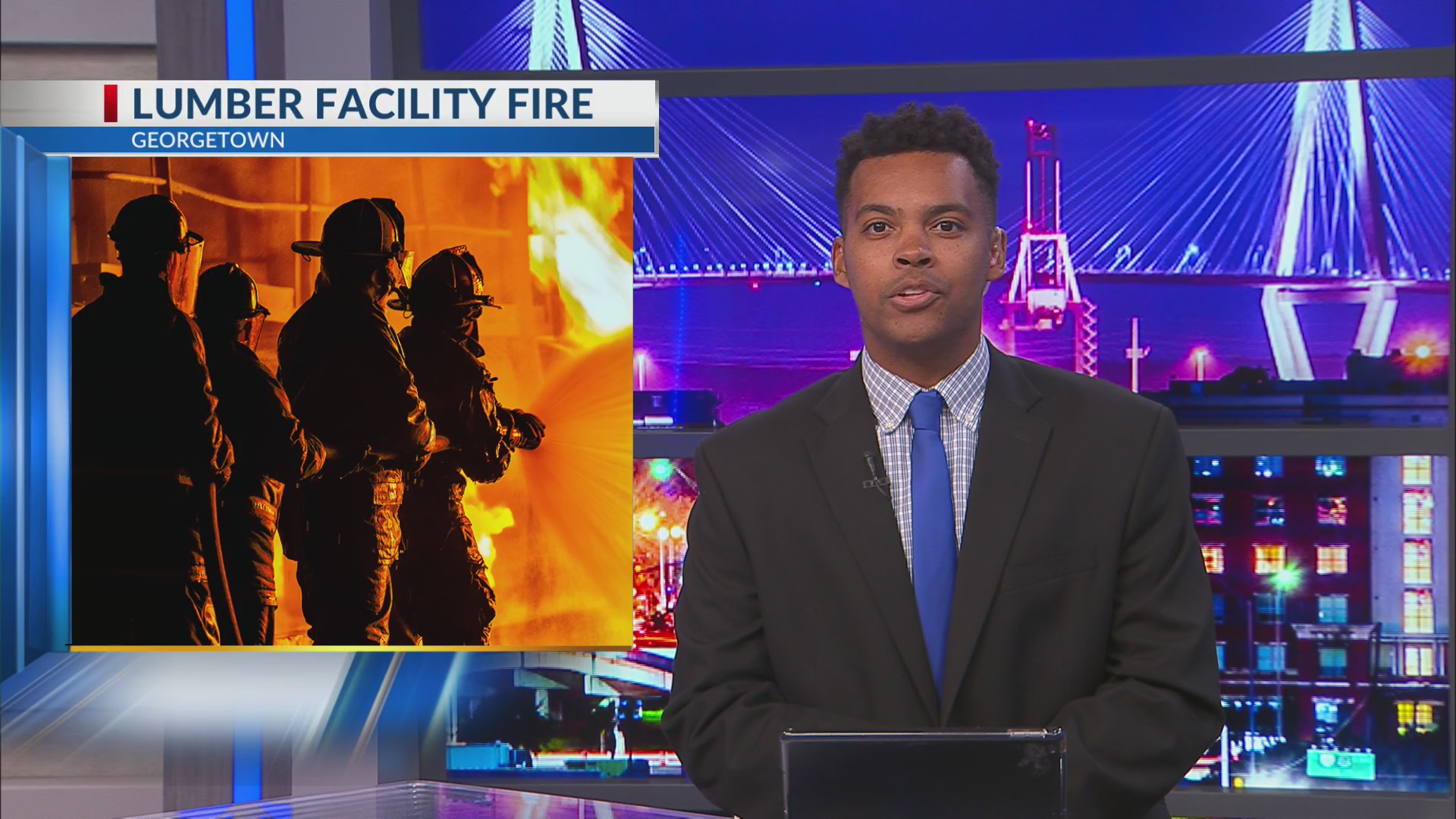 Georgetown firefighters battle lumber facility blaze early Sat. morning