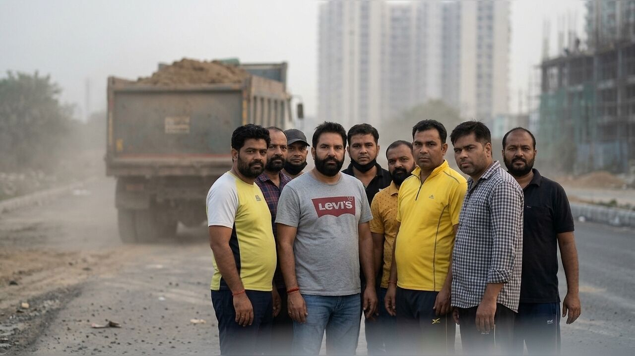 Noida Sector 150 residents protest against dust pollution from ...