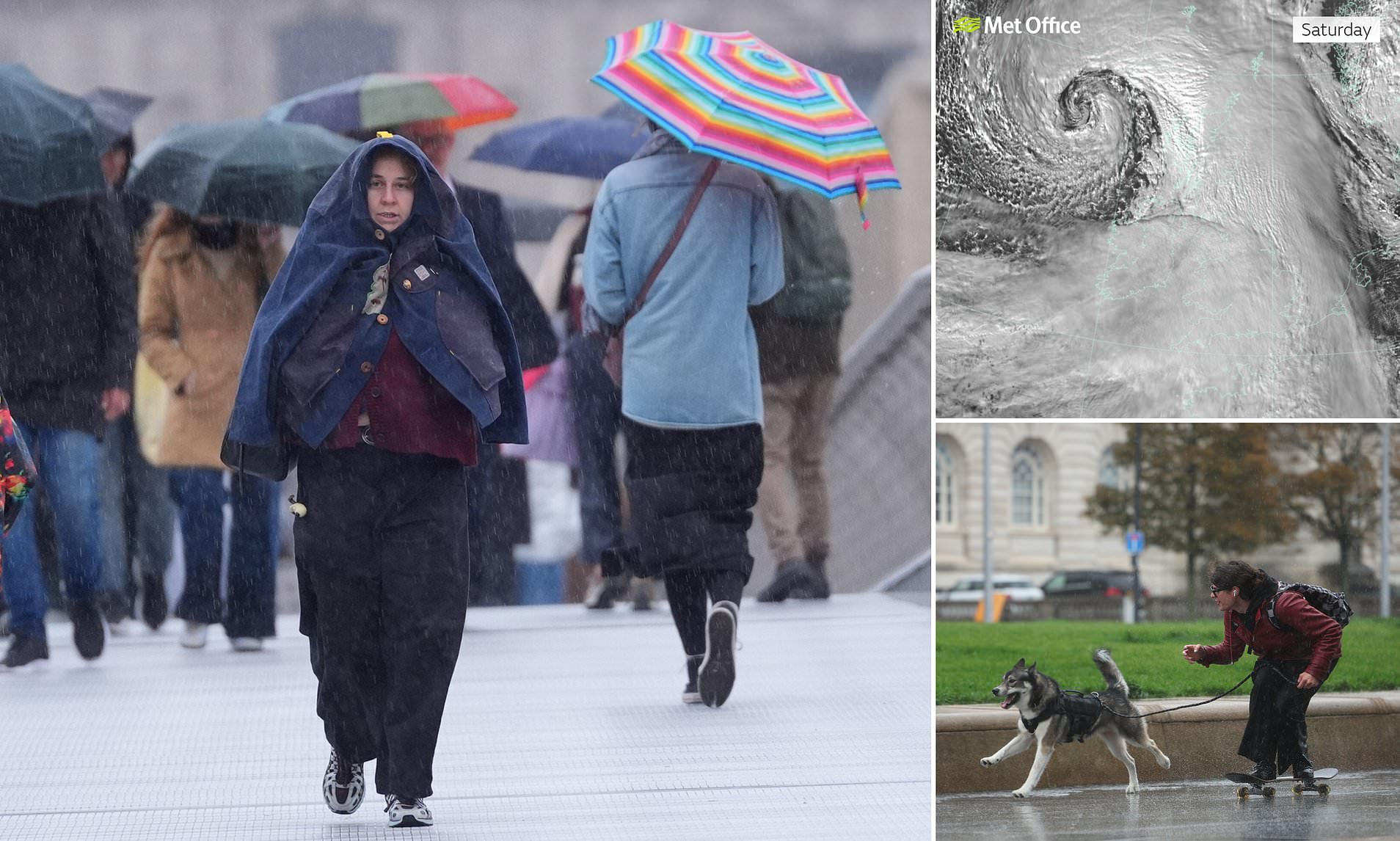 Storm Boelo brings misery to the UK one day after Storm Austen with 80mph winds and torrential rain