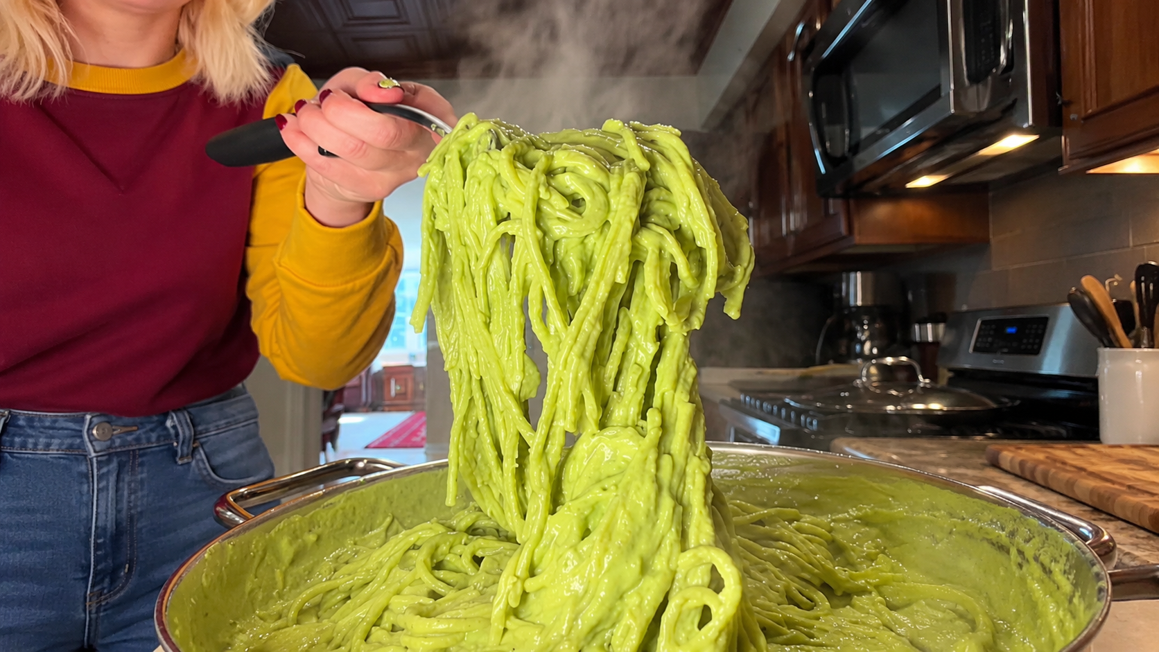 Green spaghetti recipe