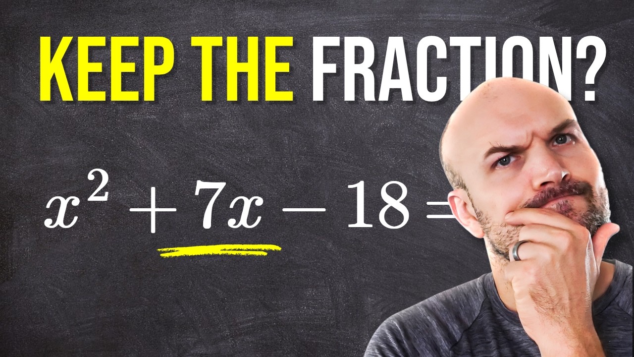 x² + 7x - 18 = 0: What do you do when the middle term is odd?