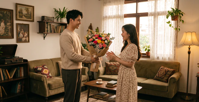 Tặng hoa tươi hay quà cho ngày 20-10?