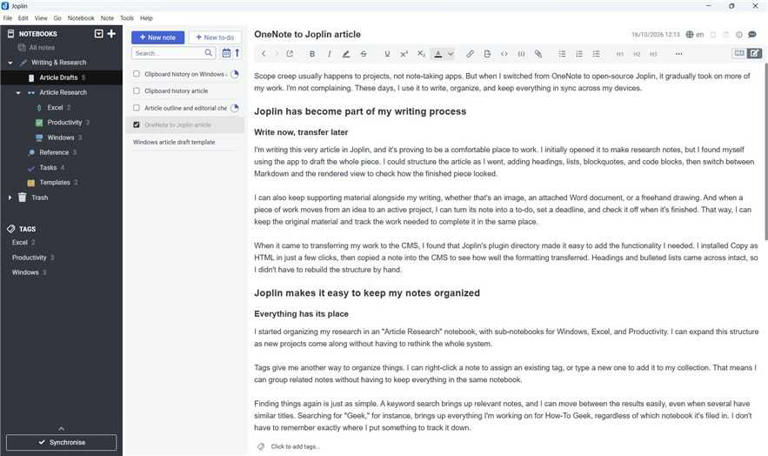 I ditched OneNote for Joplin, and discovered it's much more than just a ...
