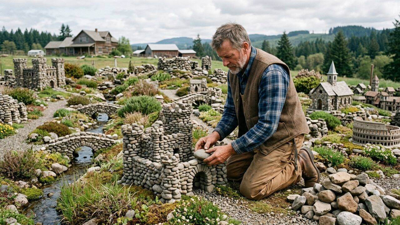 Oregon farmer turned cleared rocks into a four-acre garden of miniature ...