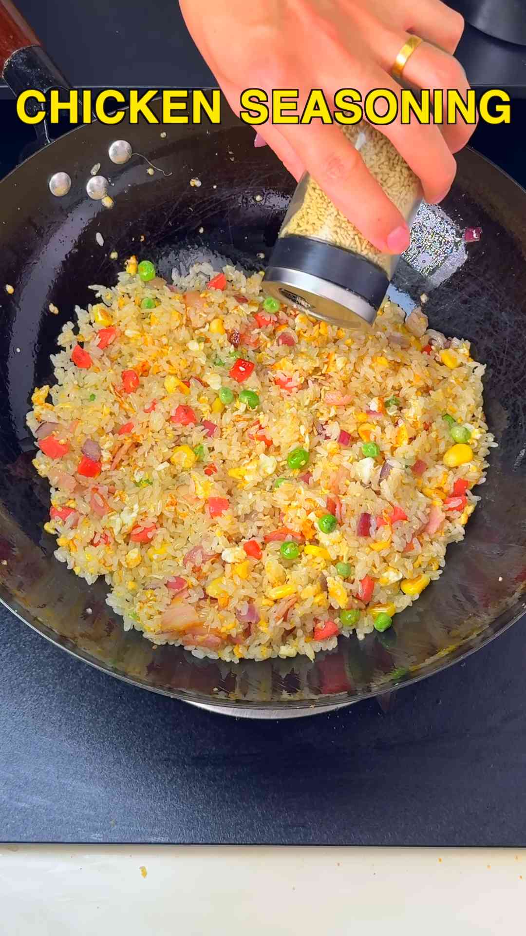 Bacon and luncheon meat egg fried rice