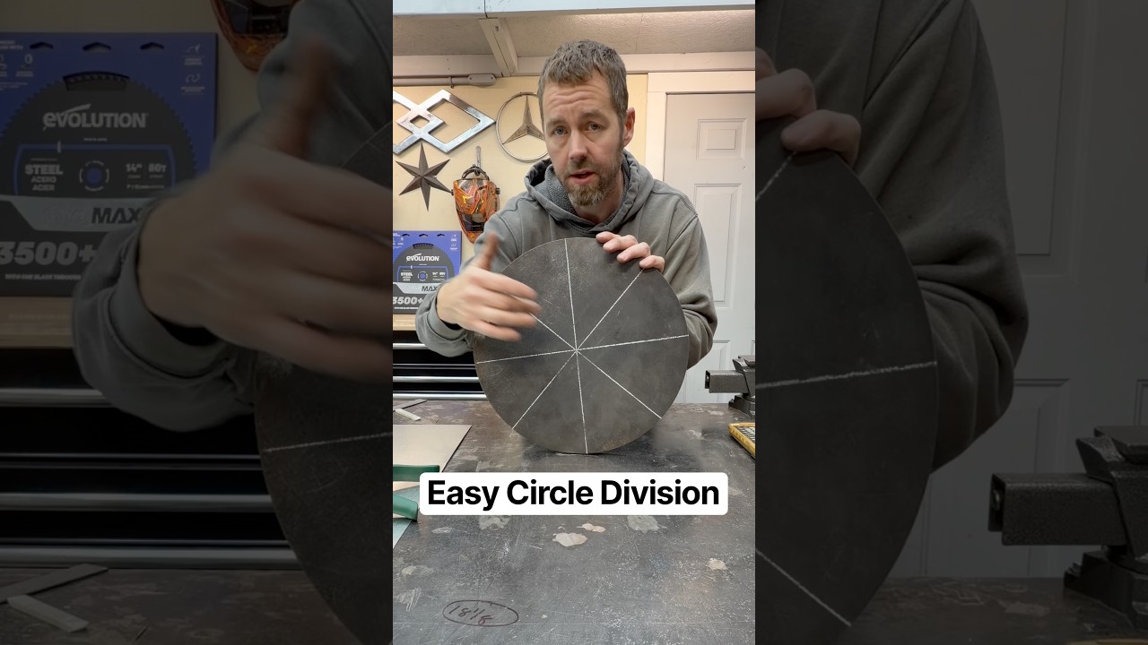 Divide a circle into 8 without math - divider method