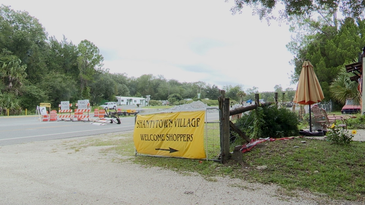 Shantytown Village owner concerned Pellicer Creek bridge construction is impacting business