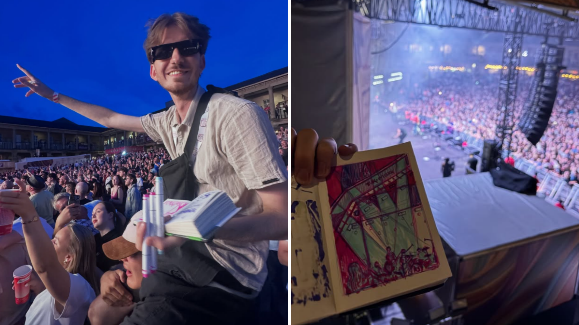 Gig-going artist draws crazy crowds from mosh pit