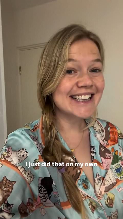 Shark attack survivor Leah Stewart celebrates doing her own hair