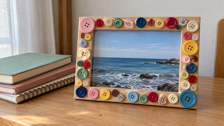 Turn colorful buttons into 4 easy handmade art projects