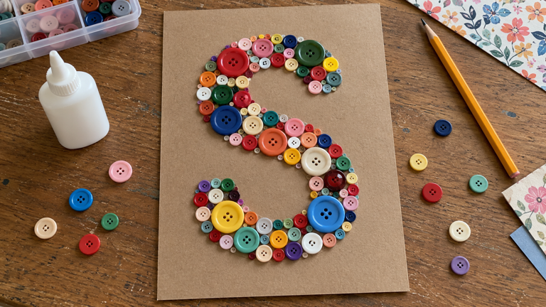 Turn colorful buttons into 4 easy handmade art projects