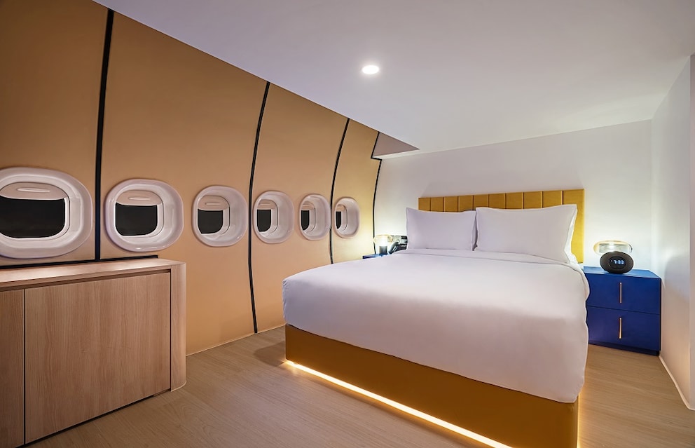 These two old airplanes are now a luxury hotel