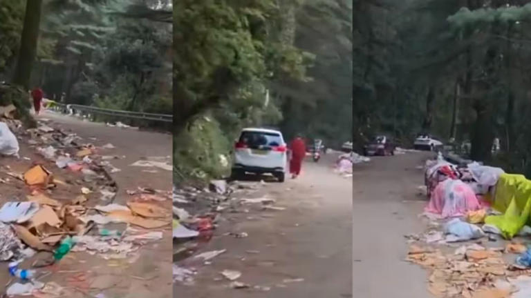 Viral video | McLeod Ganj’s scenic mountain trail turns into garbage ...