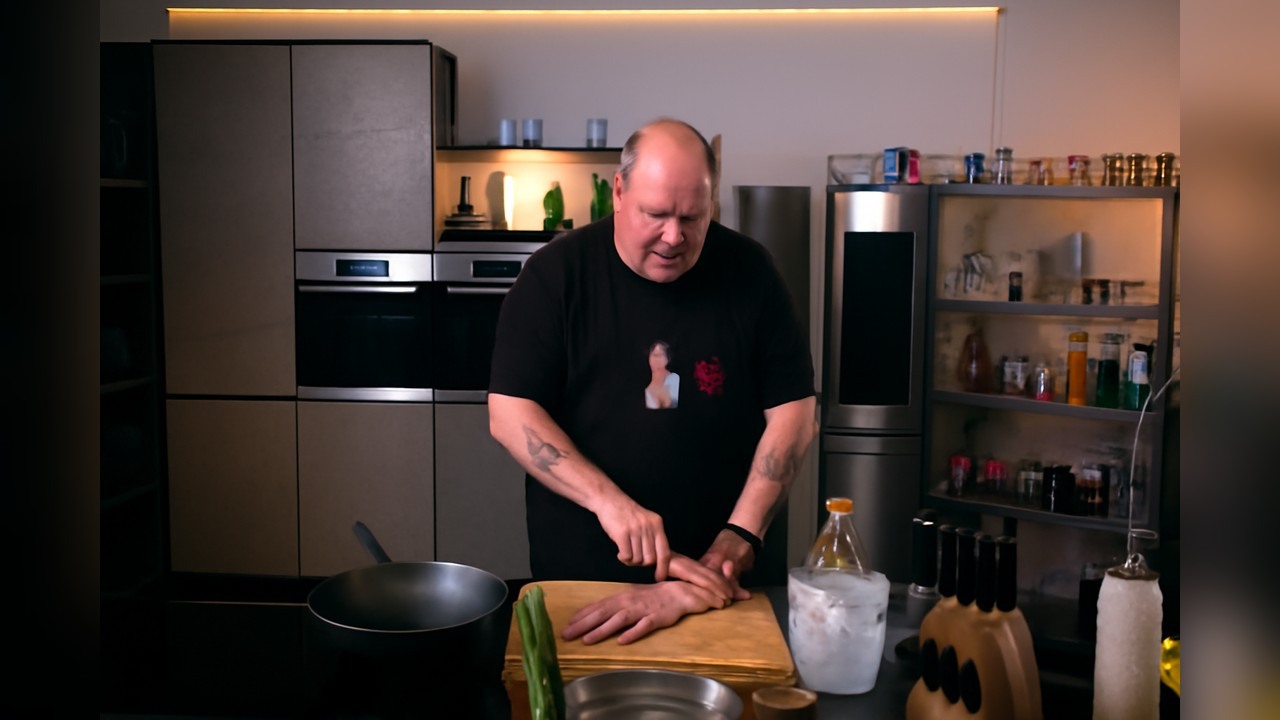 Bernd Zehner kocht scharfes Knoblauch-Schwein mit Sojasoße und Ingwer