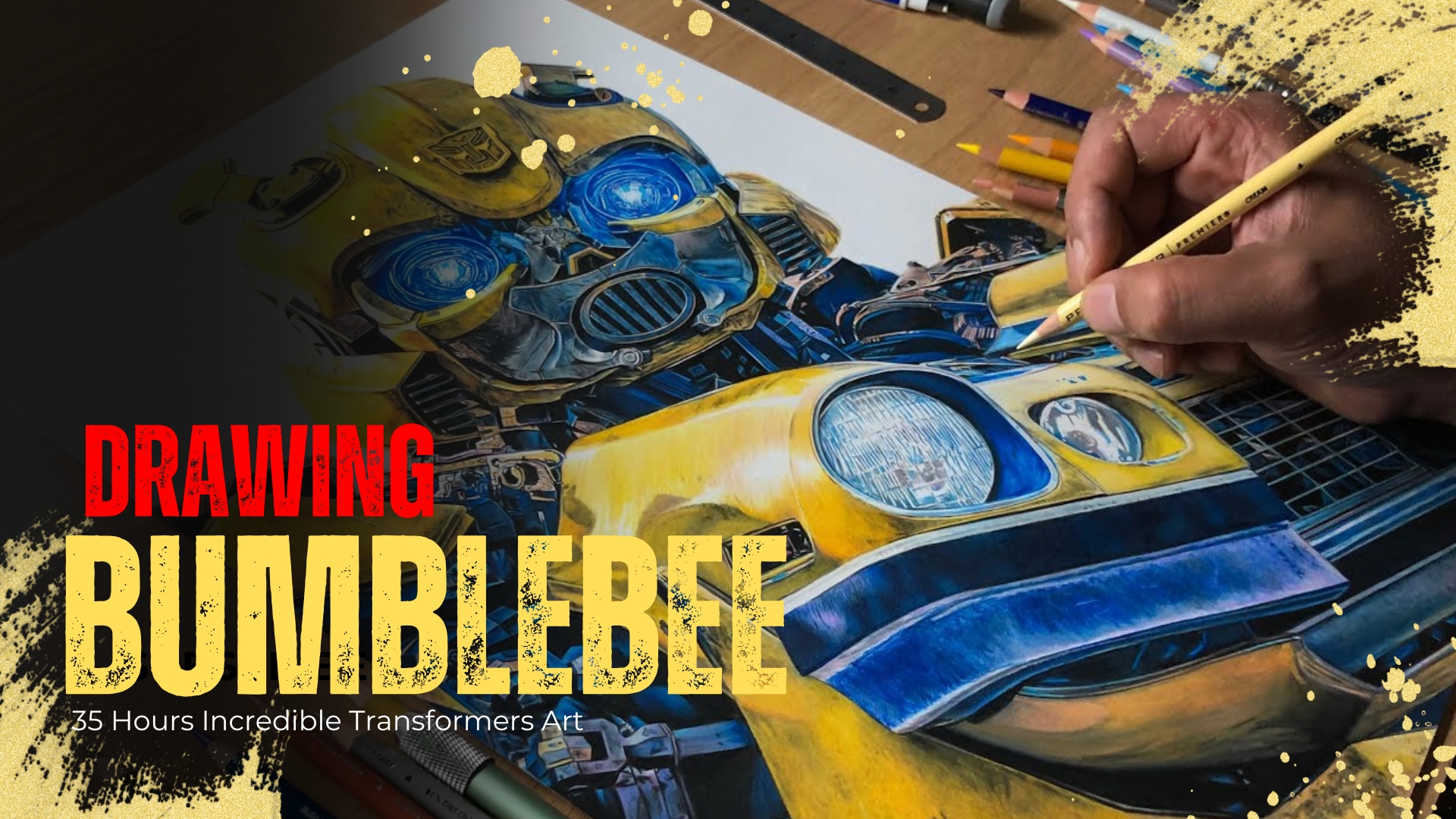 Drawing Bumblebee in 35 hours, incredible Transformers art
