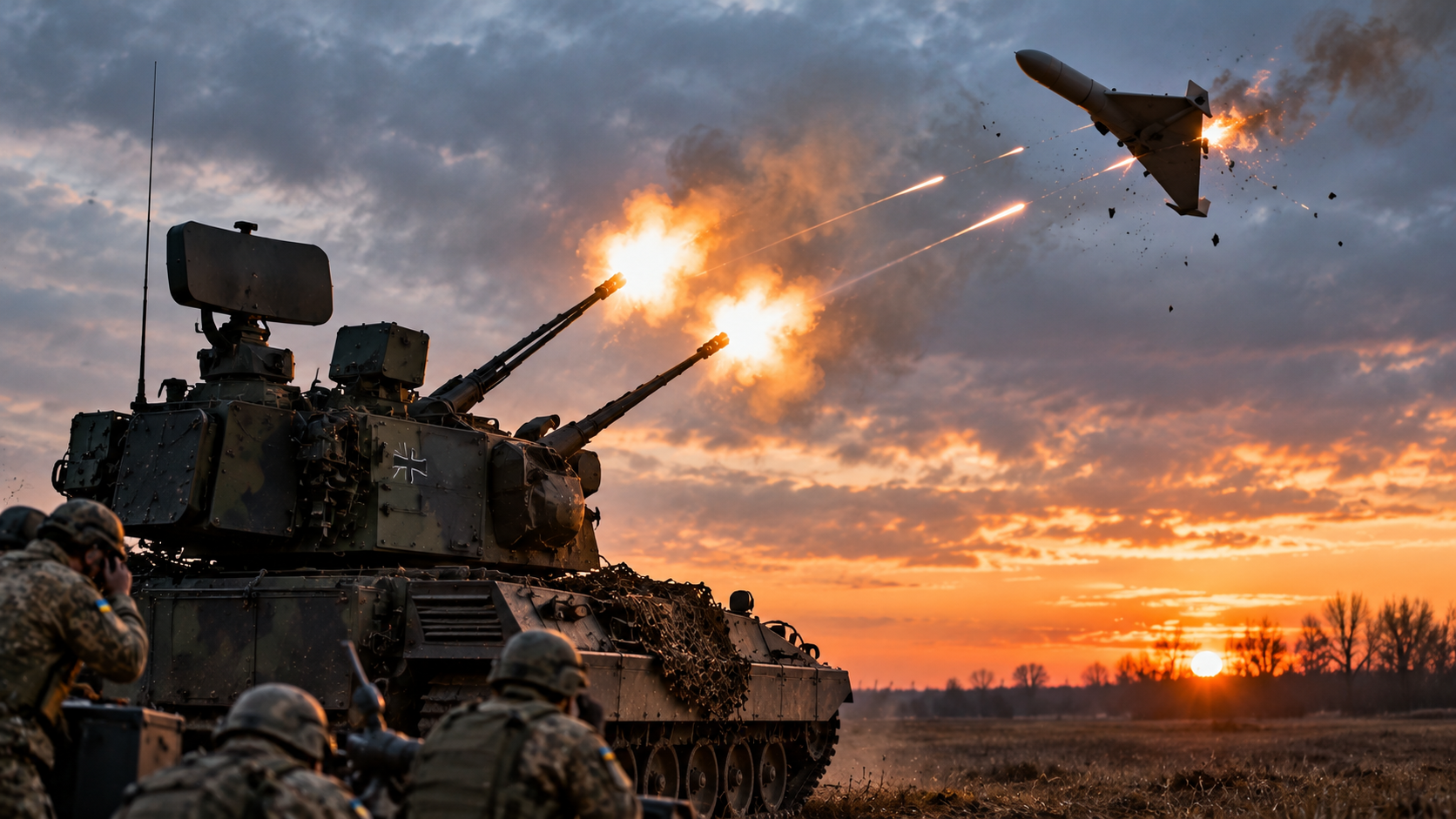 Sehen Sie, wie die Ukraine mit deutschen Gepard-Kanonen russische ...