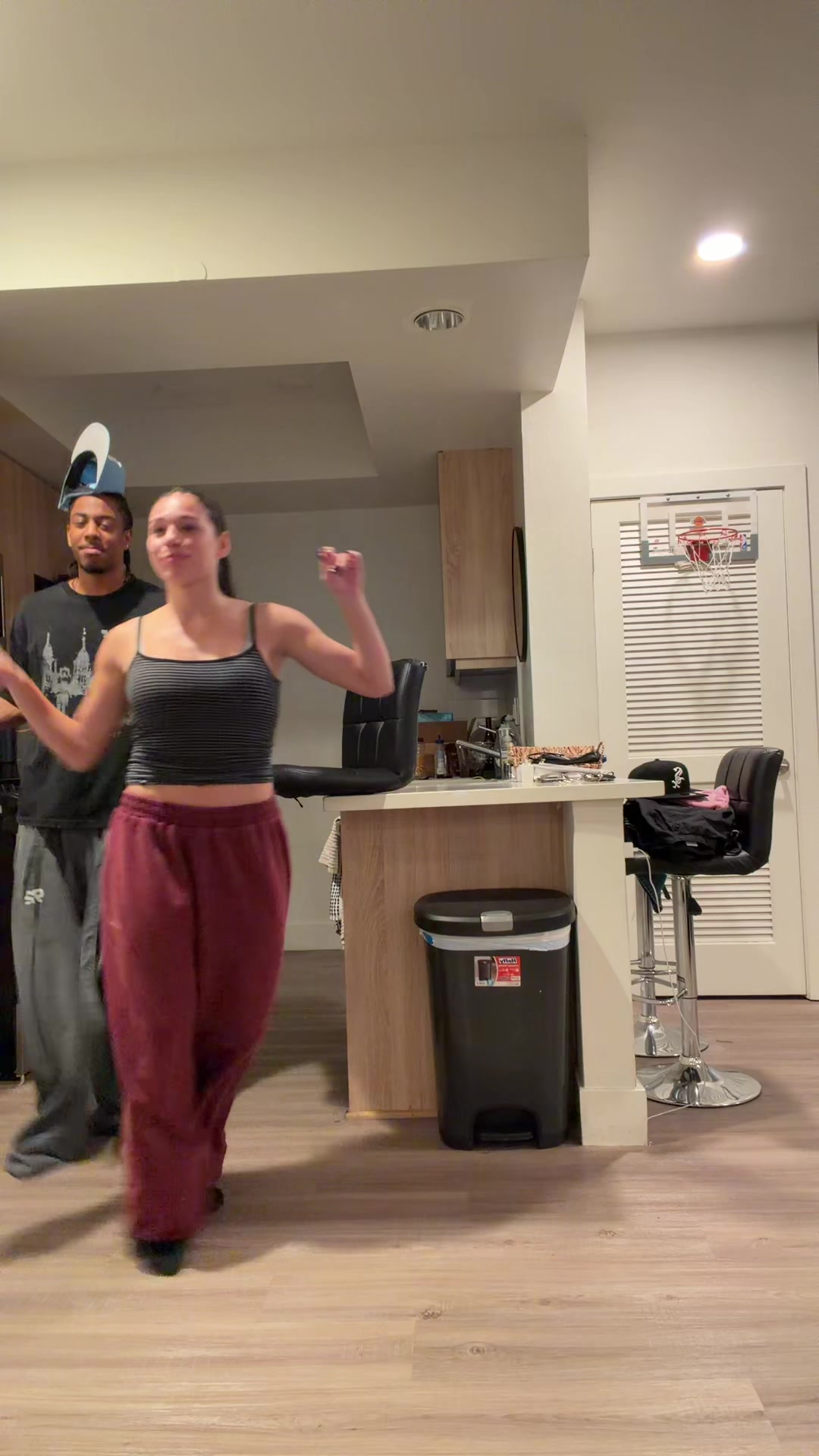 Dance practice, unplanned moves and performance moments