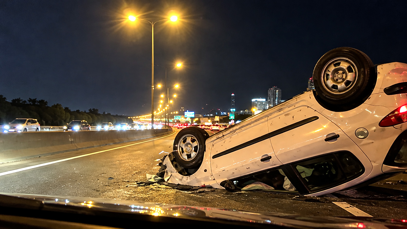 Rollover incident caught on camera