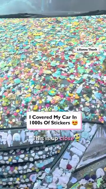 Covered my car in thousands of stickers
