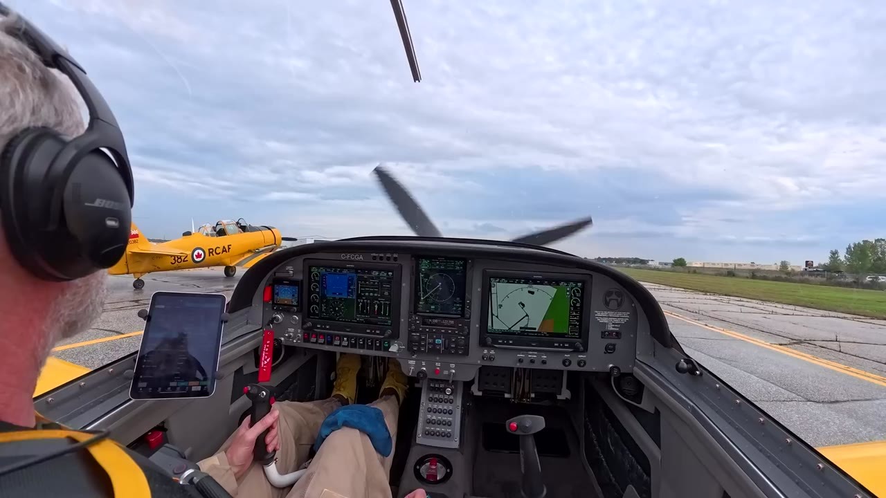 Watch four aircraft fly in close formation over Windsor despite turbulence
