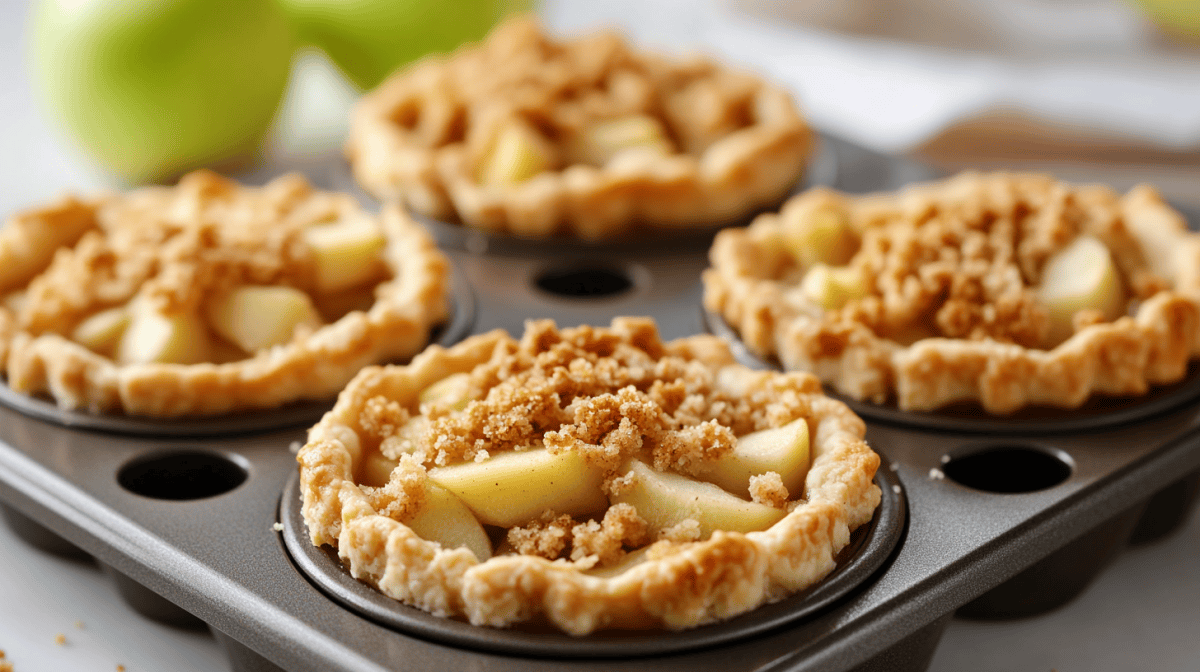 Mini-Apfelkuchen aus der Muffinform: perfekt für Gäste