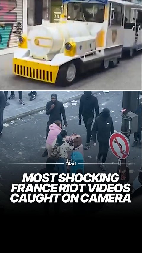 France riots' wildest moments including stolen tourist train