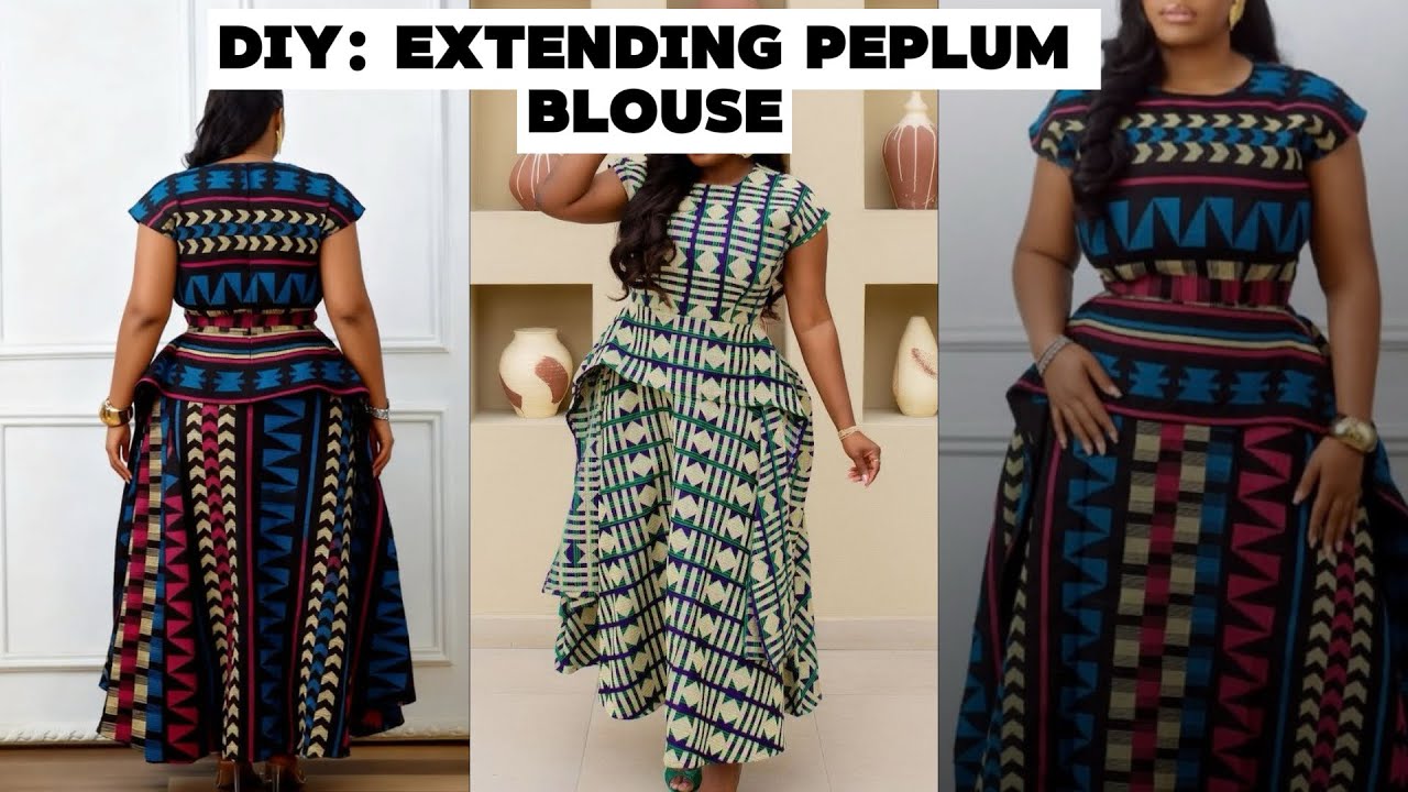 Extended peplum blouse sewing tutorial