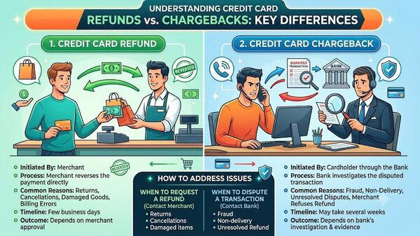 Credit card refund vs chargeback: Key differences, when to request ...