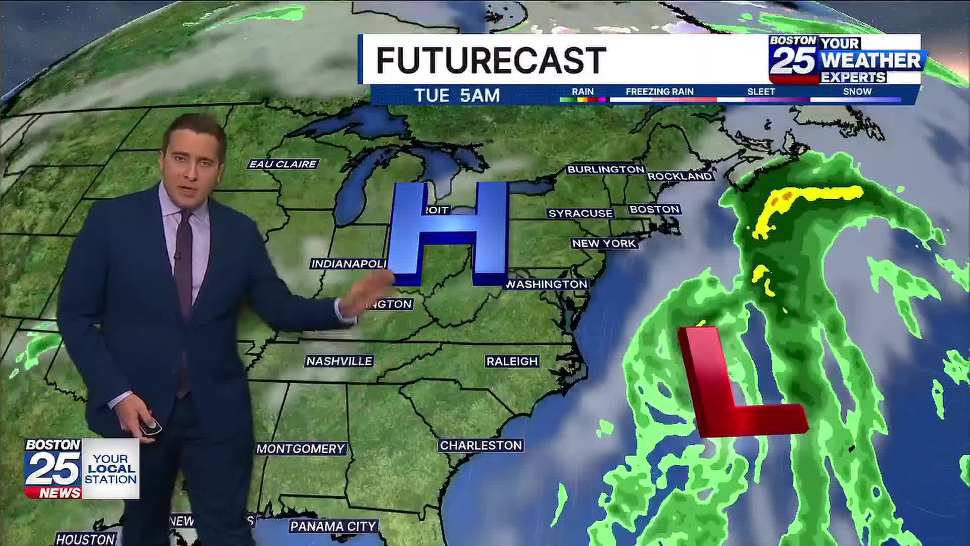 Chilly morning, watching coastal storm