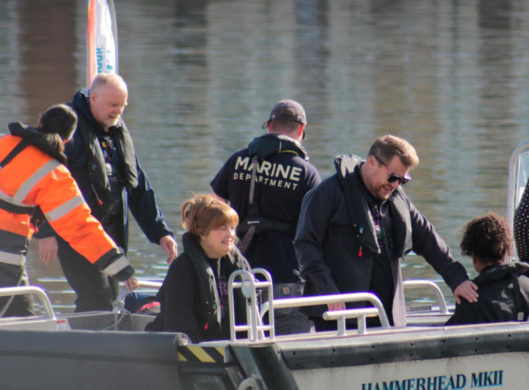 In photos: James Corden and Ruth Jones film in Eastbourne for upcoming ...