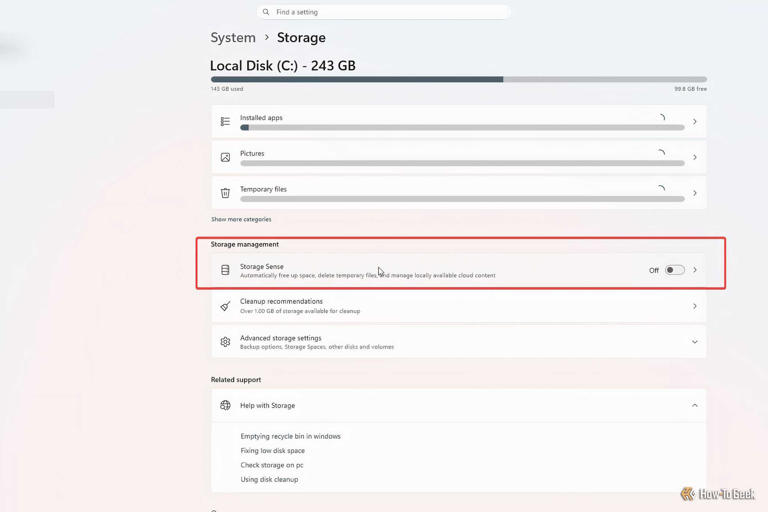 I stopped manually cleaning up Windows 11 storage after turning on this ...