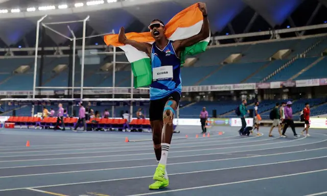 Nishad Kumar wins gold in men's long jump T47 event