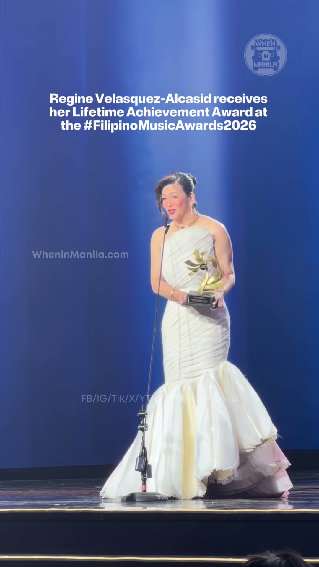 An OPM legend receives a well deserved honor at the Filipino Music Awards