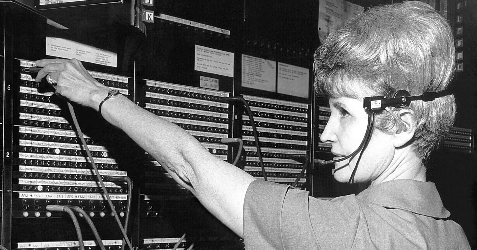 Women may be at greater risk of AI job losses. Telephone switch ...