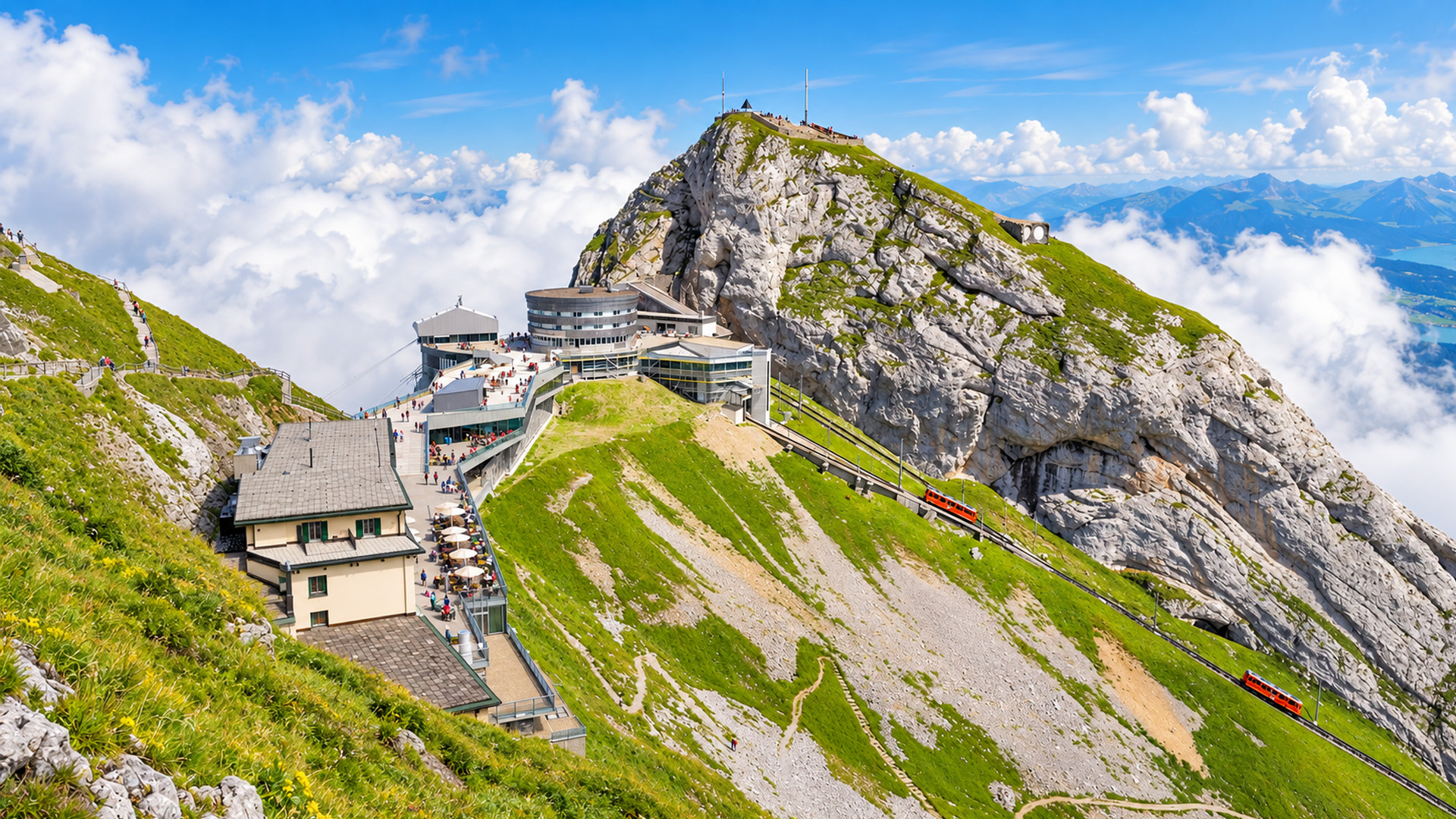 Mount Pilatus Switzerland walking the famous dragon path (4K)