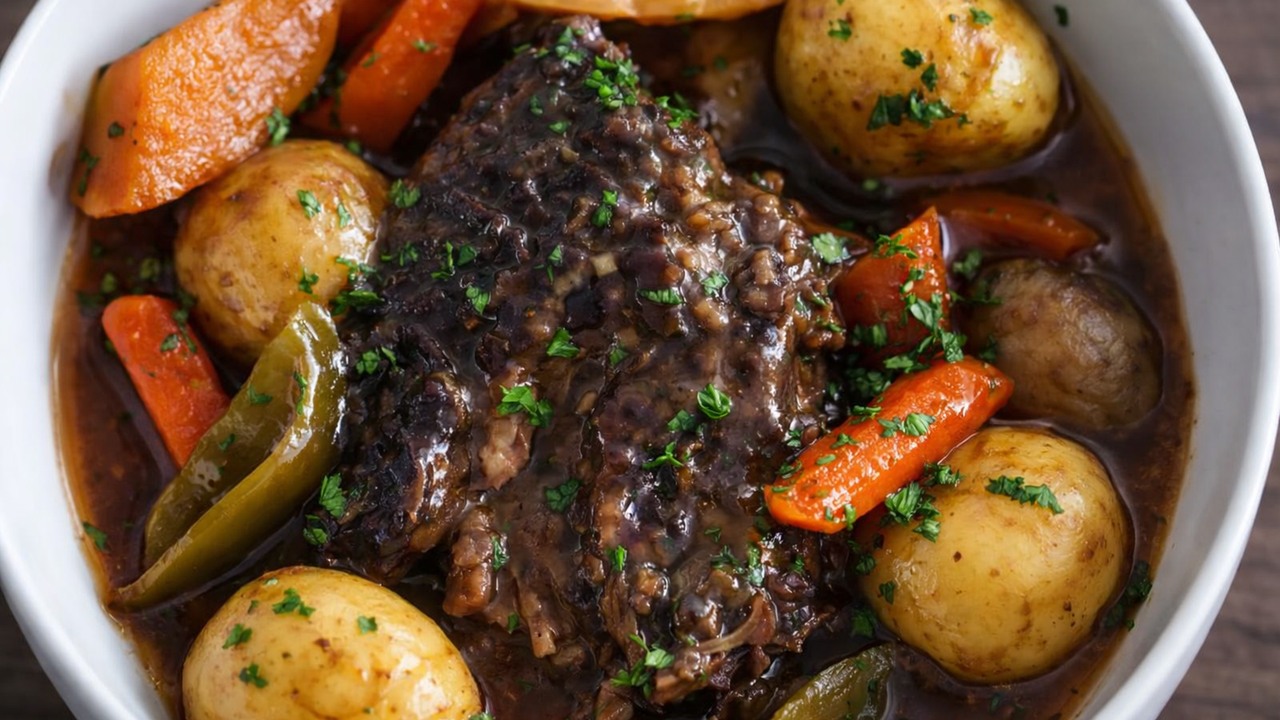 How to make a tender, flavorful pot roast with hearty vegetables