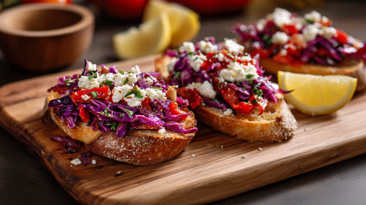 Vergiss Tomaten: Jetzt kommt lila Kohl auf die Bruschetta